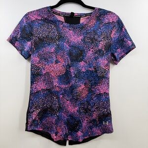 Under Armour Run Atoll CoolSwitch Tee Womens S NWT Pink Blue Mesh
